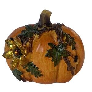 Cracker Barrel Cherished Treasures Jeweled Collection Pumpkin Autumn Halloween